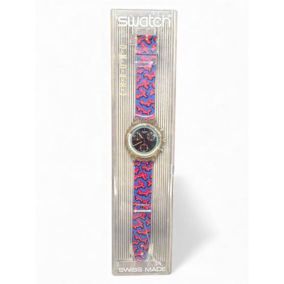 Swatch Watch Wild Card SCK100 1993 Chrono Rare Swiss Made Vintage Quartz - Picture 9 of 10